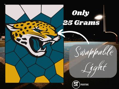 Jacksonville Jaguars light (swappable glass)