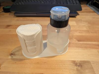 Alcohol and pad holder dispenser