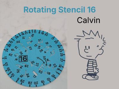 Rotating Stencil 16 Calvin