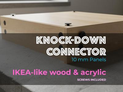 IKEA-Style Knock-Down Connectors Wood & Acrylic