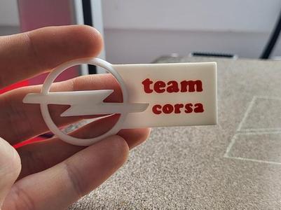 corsa key ring / sign 