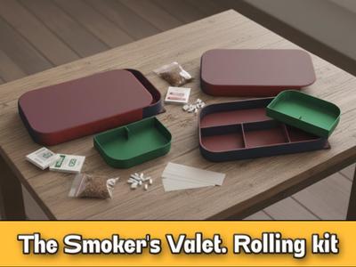 The Smoker's Valet. Portable rolling kit organizer