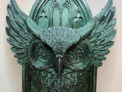 The Gothic Owl Sentinel – Wall Ornament