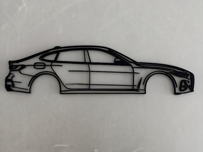 BMW G26 silhouette one line art