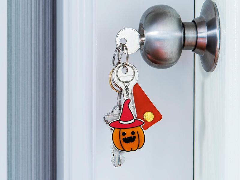 Pumpkin Witch Keychain