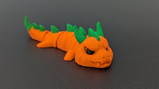 Pumpkin Dragon - Articulated Keychain Figure