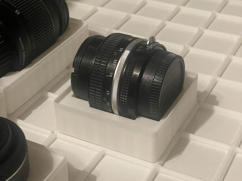 Gridfinity Nikon F Mount 50mm 1.4 Lens Holder