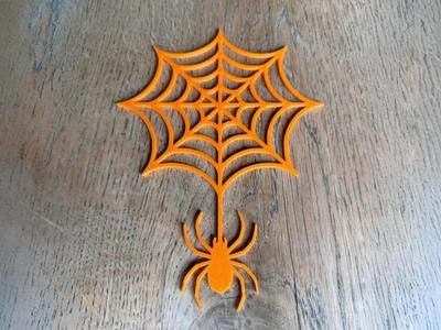 Spider web silhouette
