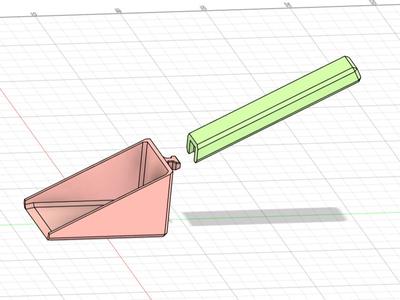 Small scoop. Desiccant scoop. Fast printing. no supports. Mortise and tenon joint