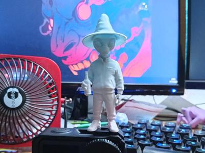 Slavic Alien with Halloween Witch Hat