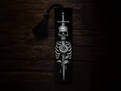 Halloween Death 1 bookmark - two colours
