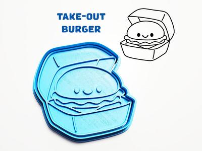 Take Out Burger Cookie Cutter / Stamp