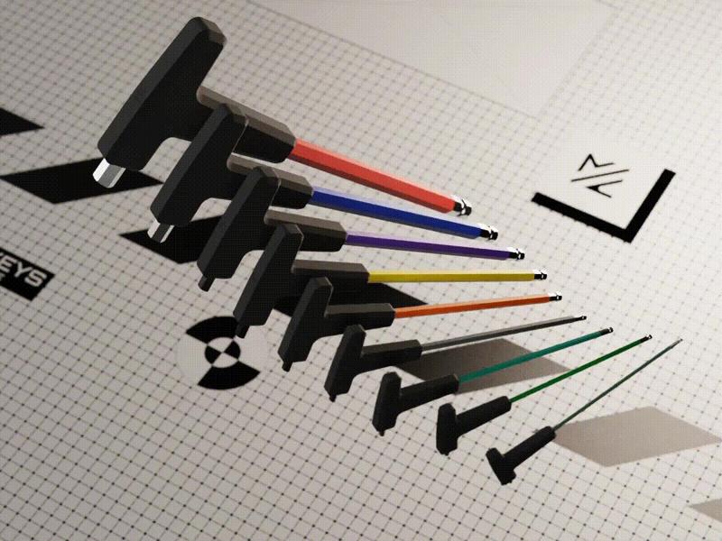 Allen key handles full set // print-in-place