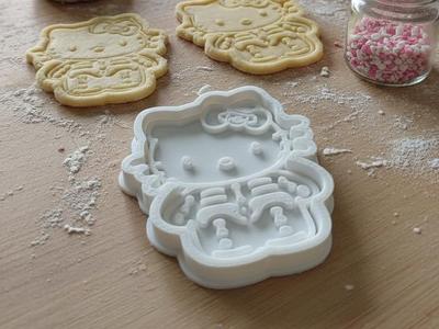 Cookie cutter with stamp Halloween Kitty Bones