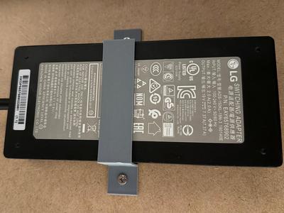 Power adapter desk mount (resizable)