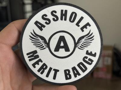 Asshole badge coaster