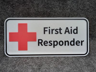 First Aid Responder sign