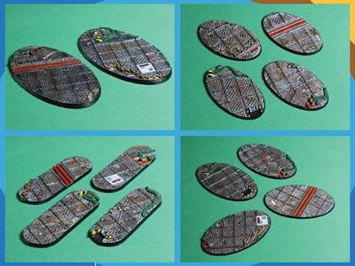Industrial Style, 28mm scale Oval Miniature Bases 