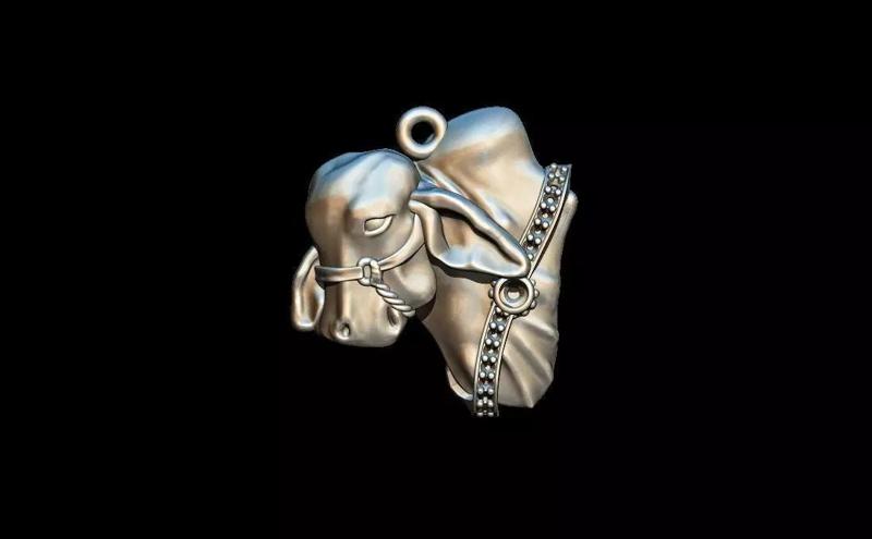 Cebu Brahman Bull Head  Pendant