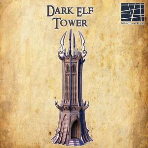 Dark Elf Tower Tabletop Terrain 28 MM