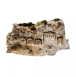 Model of Lycian ancient King Tombs  in Dalyan Turkey