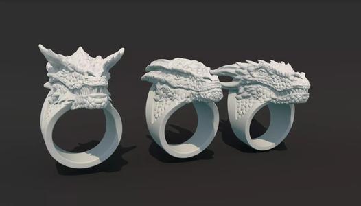 Ring House of the dragon syrax caraxes drogon