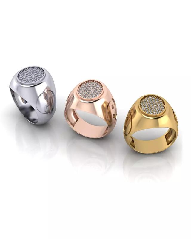 yin and yang signet jewelry ring pave setting