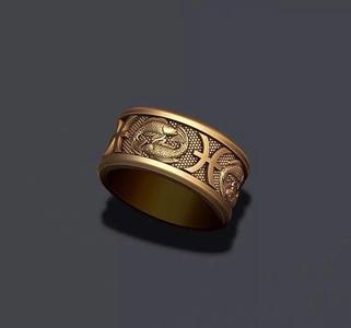 zodiac pisces fish ring lite