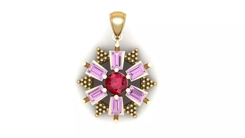 antique mughal nacklace 3d printbale model