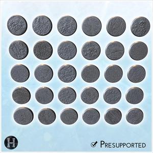 Set of 29 round bases 2 - Modern WW2 WW1 World War Diaroma Warga