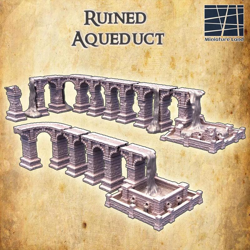 Ruined Aqueduct Tabletop terrain 28 MM