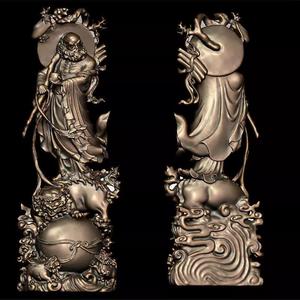 Round sculpture of the lion ornament of the station lion Damo