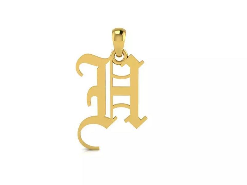 Olde English Pendant Letter H