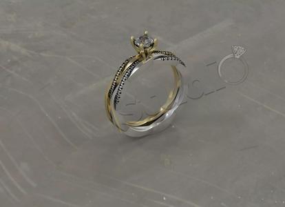 Brilliant diamond double ring