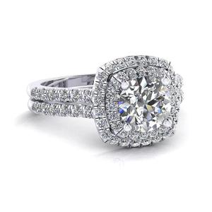 Double Halo Engagement ring
