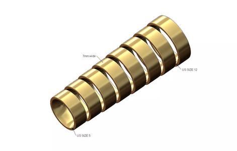 7mm wide flat comfort fit wedding band US sizes 5to12