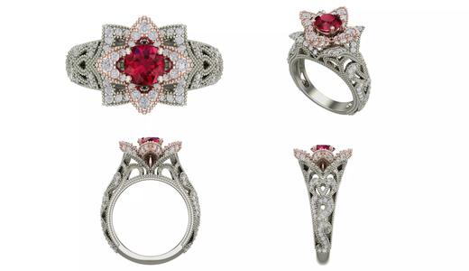 Lotus Engagement ring Blooming beauty by HD Designs
