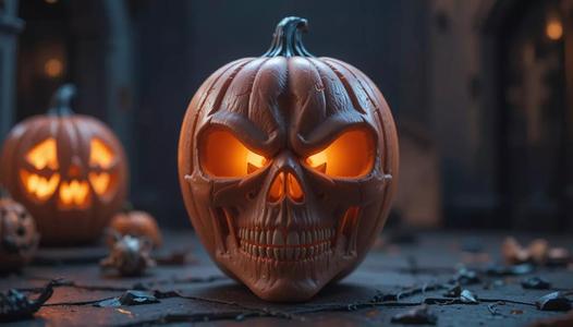 Pumpkin Reaper Half Mask 3D Print Model Halloween Cosplay Mask