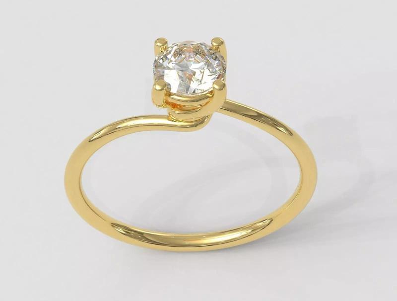 Twist Solitaire Ring - 5mm