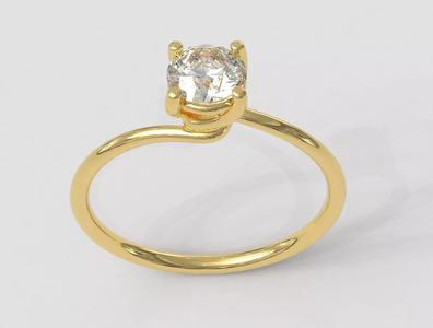 Twist Solitaire Ring - 5mm