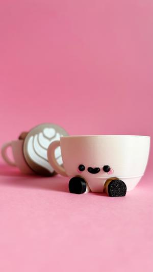 Cute Articulated & Clicker Cup | No AMS | Print-in-place | Support-free