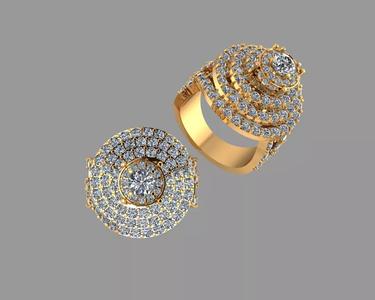 Stylish 3D Ring Model for Jewelry Making And printing Code R29