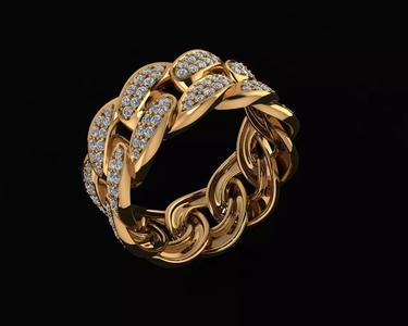 Stylish 3D Ring Model for Jewelry Making And printing Code R06