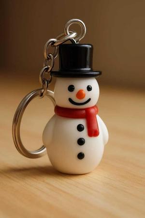 Snowman Keychain STL – Festive Winter Charm for 3D Printing
