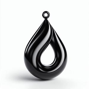 Drop Shaped Necklace Pendant 3D Print – Hole Center Modern Decorative Showpiece