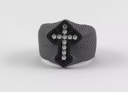The Cross Ring with Jali Design is a tribute to timeless beauty