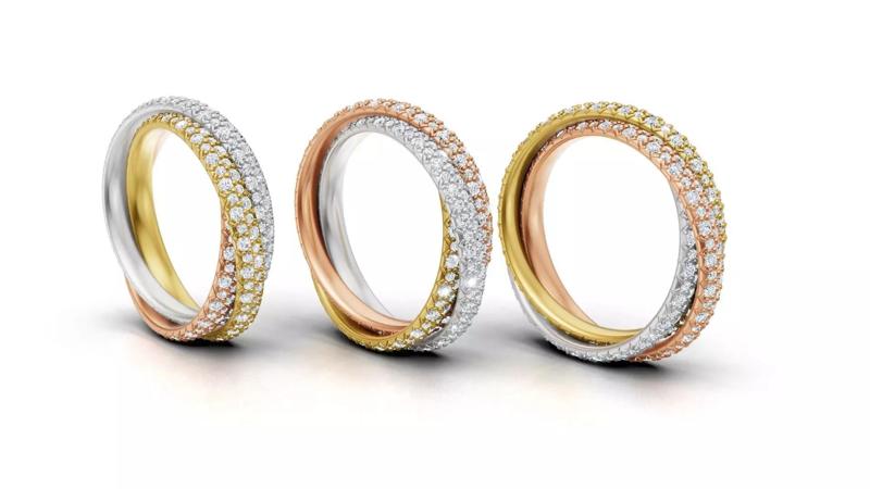 Cartier Trinity Ring Small Model Paved