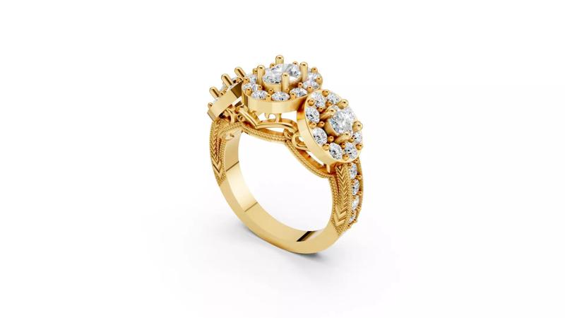 Trinity Halo Elegance Ring