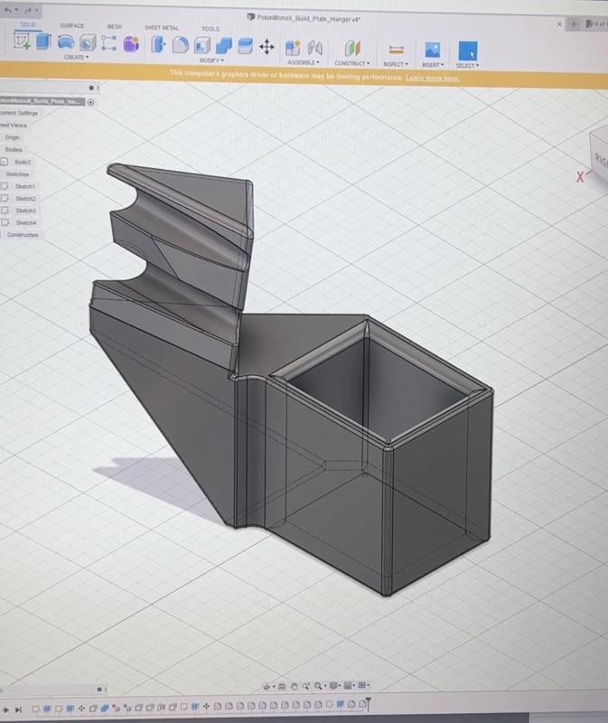 Build Plate Hanger for Photon Mono X
