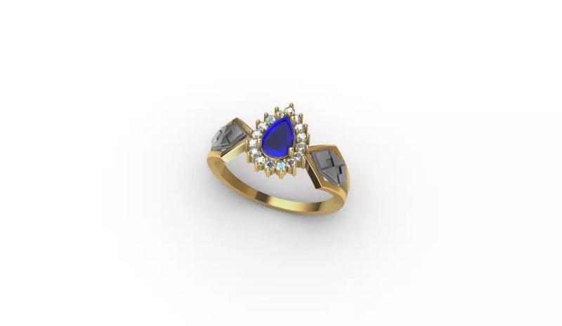 Administration Ring with 3D Printing Diamonds